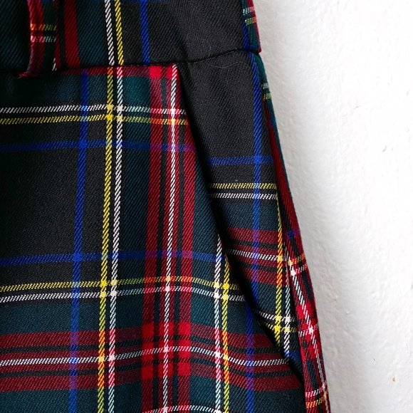 Plaid Mini-Skirt Size Large 33 Inch Waist Librarian Chic Preppy Skirt Schoolgirl - Picture 3 of 8